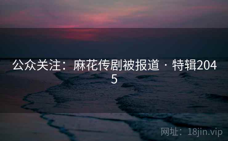 公众关注：麻花传剧被报道 · 特辑2045