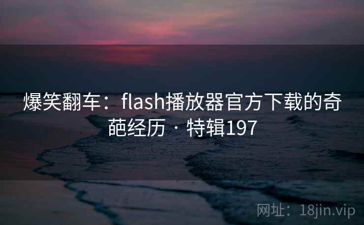 爆笑翻车：flash播放器官方下载的奇葩经历 · 特辑197